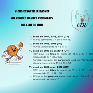 Séances d’essai basket