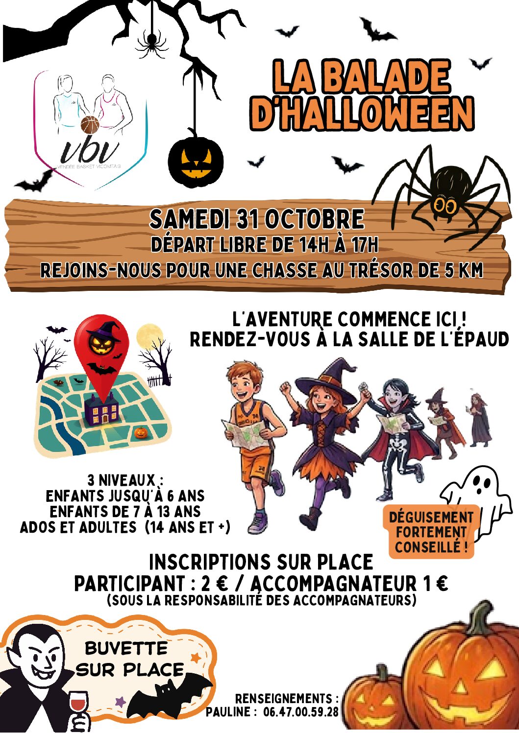 Balade d’Halloween au VBV : partez à la chasse au trésor ! Balade d’Halloween au VBV : partez à la chasse au trésor !
