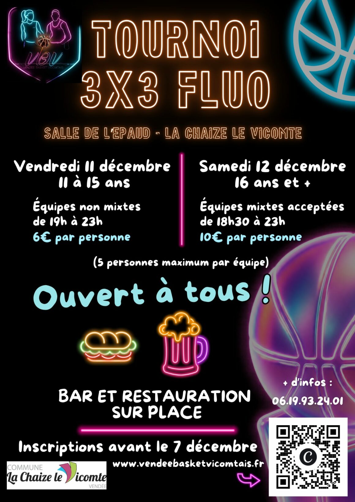 Basket fluo à La Chaize-le-Vicomte Basket fluo à La Chaize-le-Vicomte
